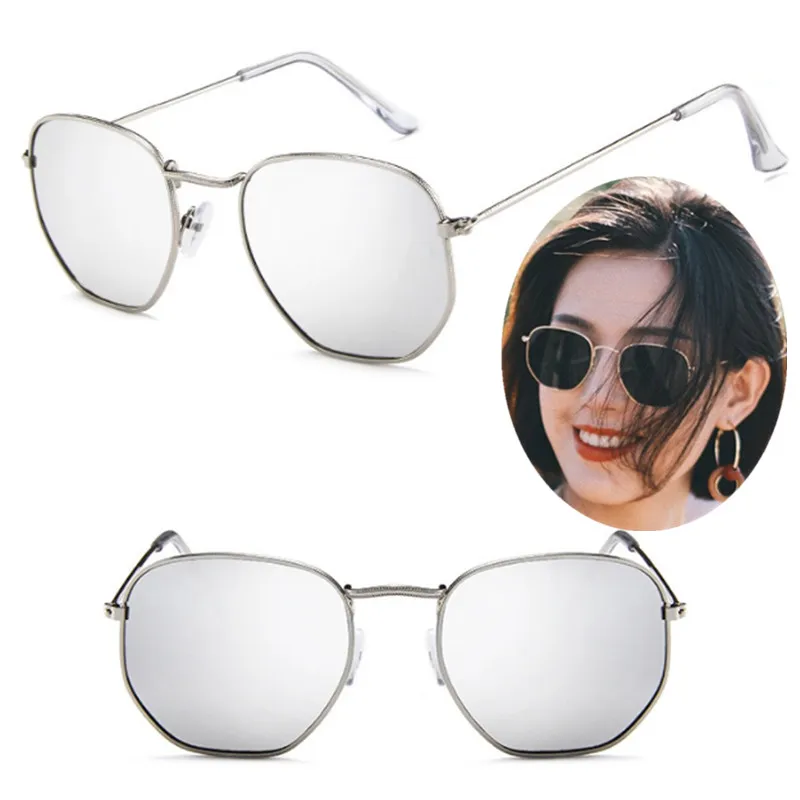 Fashion Unisex Shades Glasses Fashion Vintage Retro Oval Anti-UV Sunglasses Ellipse Metal Frame Glasses Trendy Glasses