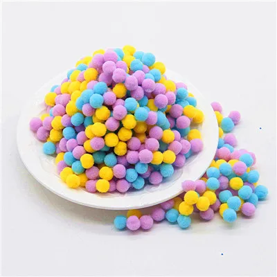 Pompom 8mm Multi Color Mini Pompon Balls DIY for Kids Toys Pompones Manualidades Garment Sewing Home Wedding Craft Supplies 20g - Цвет: 050726