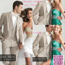 Дизайн мужчины в костюм мужчины бизнес платье свадьба мужчины в приталенный одежда жених костюм( куртка+ брюки+ перевязка+ жилет