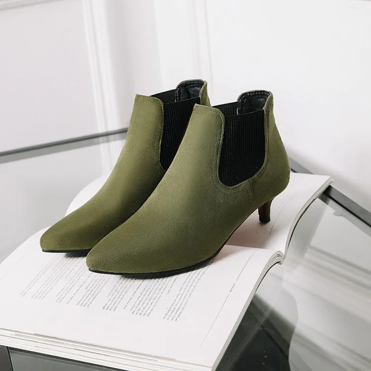 

Big Size 9 10 17 boots women shoes ankle boots for women ladies boots Tapered and solid