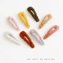 1 шт заколки для девочек Новые Симпатичные конфеты цветные Рождество ветер плюшевый ягненок основа для волос Модель BB женский G0430