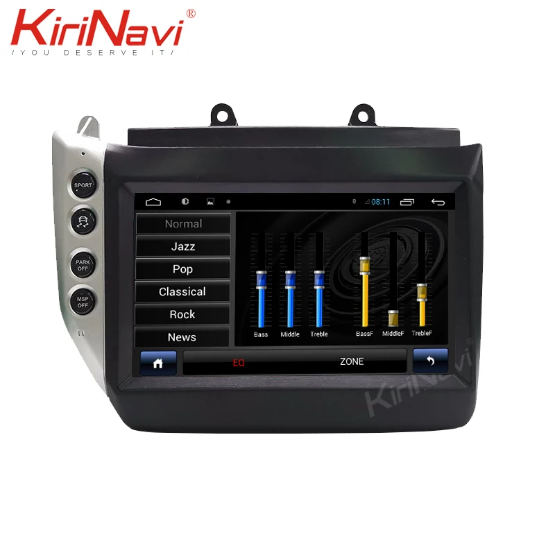 Discount KiriNavi 6 core PX6 4+64G 9" Android 8.1 Car navigation gps for Maserati GT 9 2007-2015 WIFI bluetooth auto radio player 3