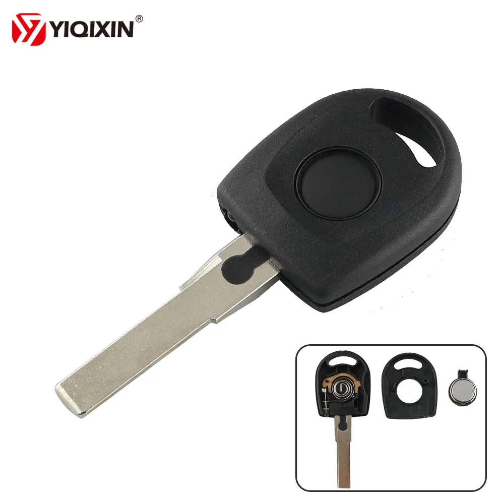 

YIQIXIN Transponder Car Key Chip Case Shell For VW Volkswagen B5 Passat Key Shell With Light Built-in battery HU66 Blade