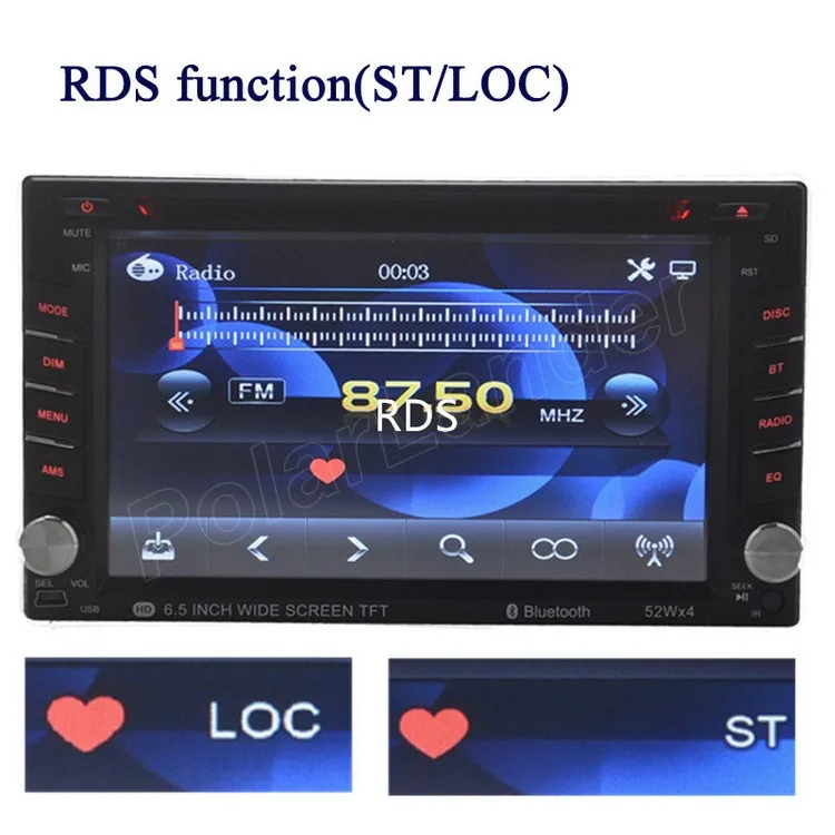 Радио кассетный плеер 2 din 6,5 дюймов 7 языков для автомобиля dvd-плеер с Bluetooth USB AM FM RDS сенсорный экран SD карта Авторадио