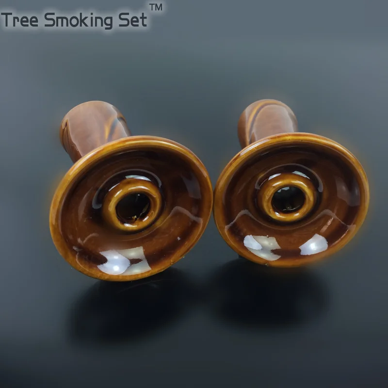 

Brown oil smoke bowl Ceramic hookah Bowl flower Shisha Hookah Bowl Head for shisha Hose tips Hookah bowl Tree Smoking Set