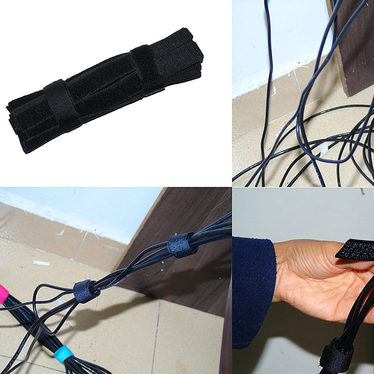 Большая распродажа многоразового крепления кабельного шнура галстука провода Органайзер для домашнего офиса планшета ПК ТВ электроники провода управления и т. Д. 50 шт