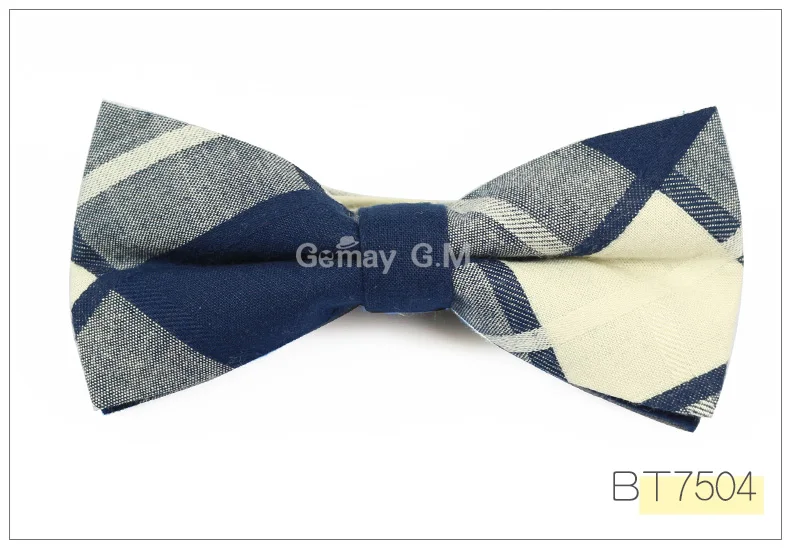 Новое поступление хлопок бабочкой для Для мужчин Повседневное Модные клетчатые галстуки-бабочки дизайнер галстук ювелирные изделия многоцветный унисекс мужской костюм галстук-бабочка - Цвет: BT7504