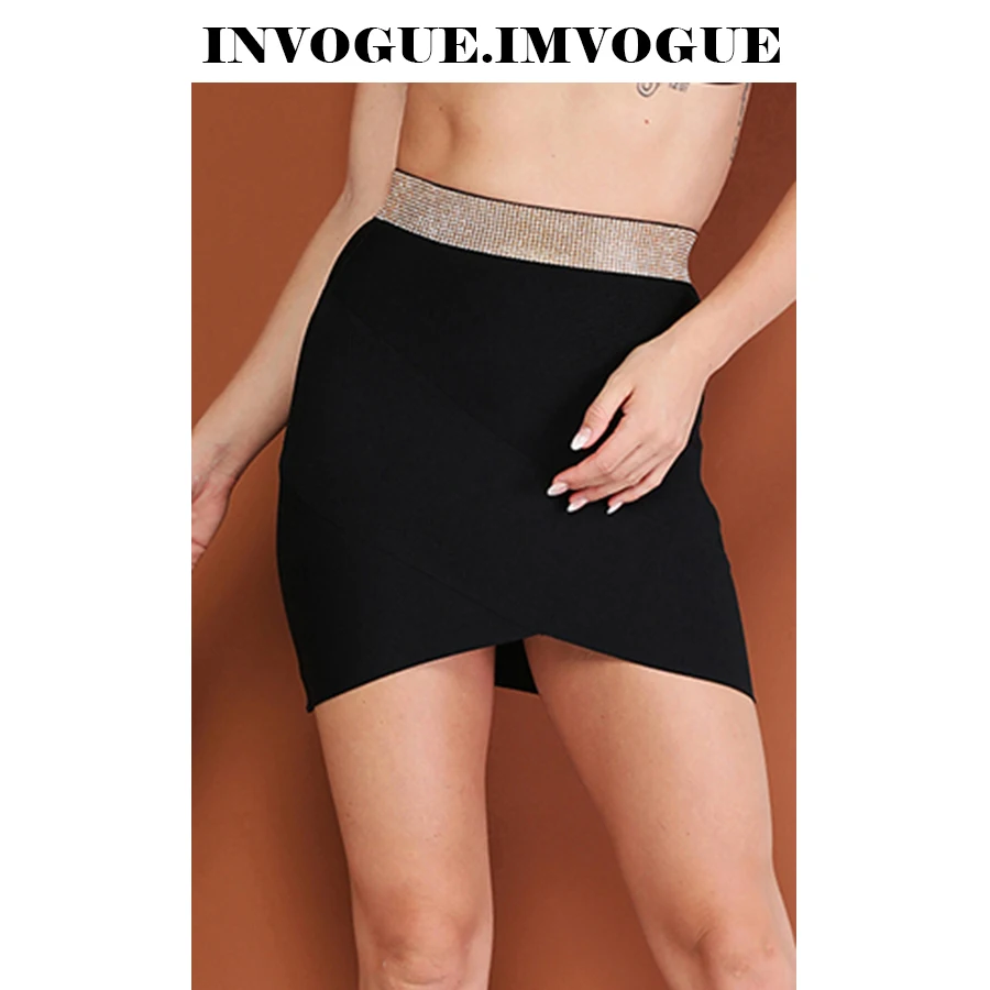 INVOGUE. Женская облегающая мини юбка с высокой талией ivogue однотонная 2019|Юбки| |