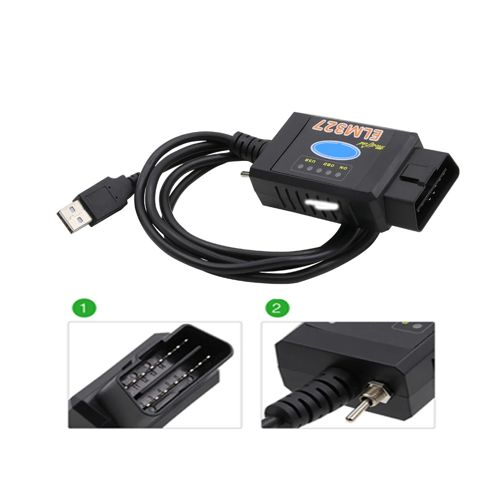 PIC1825K80 ELM327 USB V1.5 для Ford FTDI чип с переключателем HS/MS OBD 2 CAN Forscan автомобильный