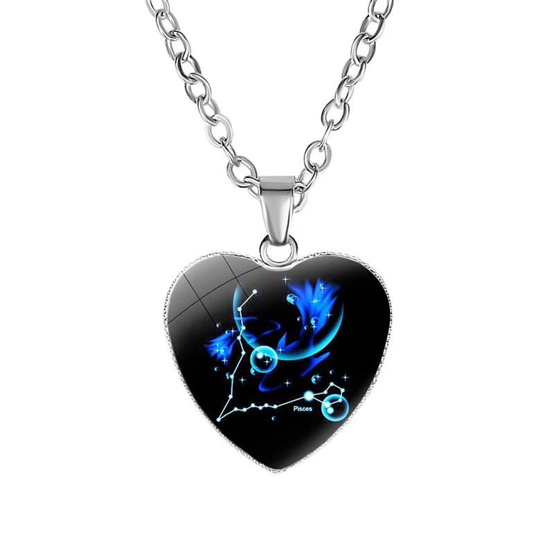 NIUYITID Twelve Constellation Necklaces & Pendants Zodiac Necklace For Women Girl Jewelry Neckless Valentine's Day Gift Love (9)