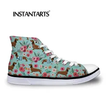 INSTANTARTS/мужская повседневная обувь с высоким берцем; зимняя легкая мужская парусиновая обувь; обувь для скейтбординга; 3D Одежда для собак; спортивная обувь с рисунком