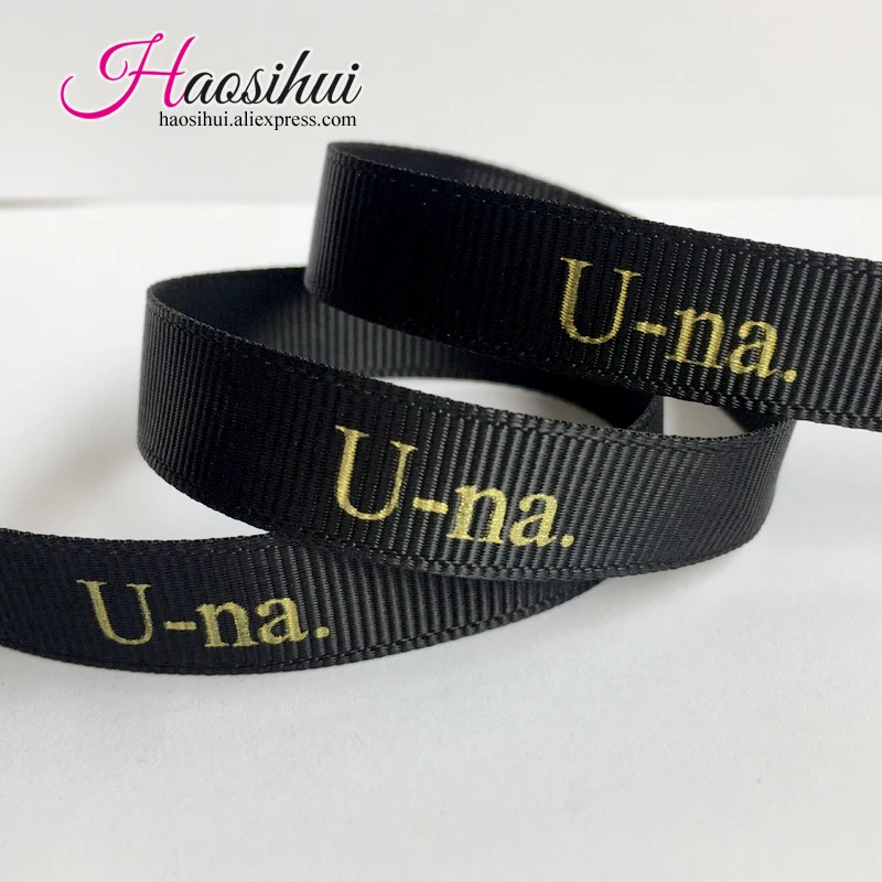 HAOSIHUI бесплатный дизайн 5/8 ''(16 мм) Grosgrain поставщики печатных брендов ленты