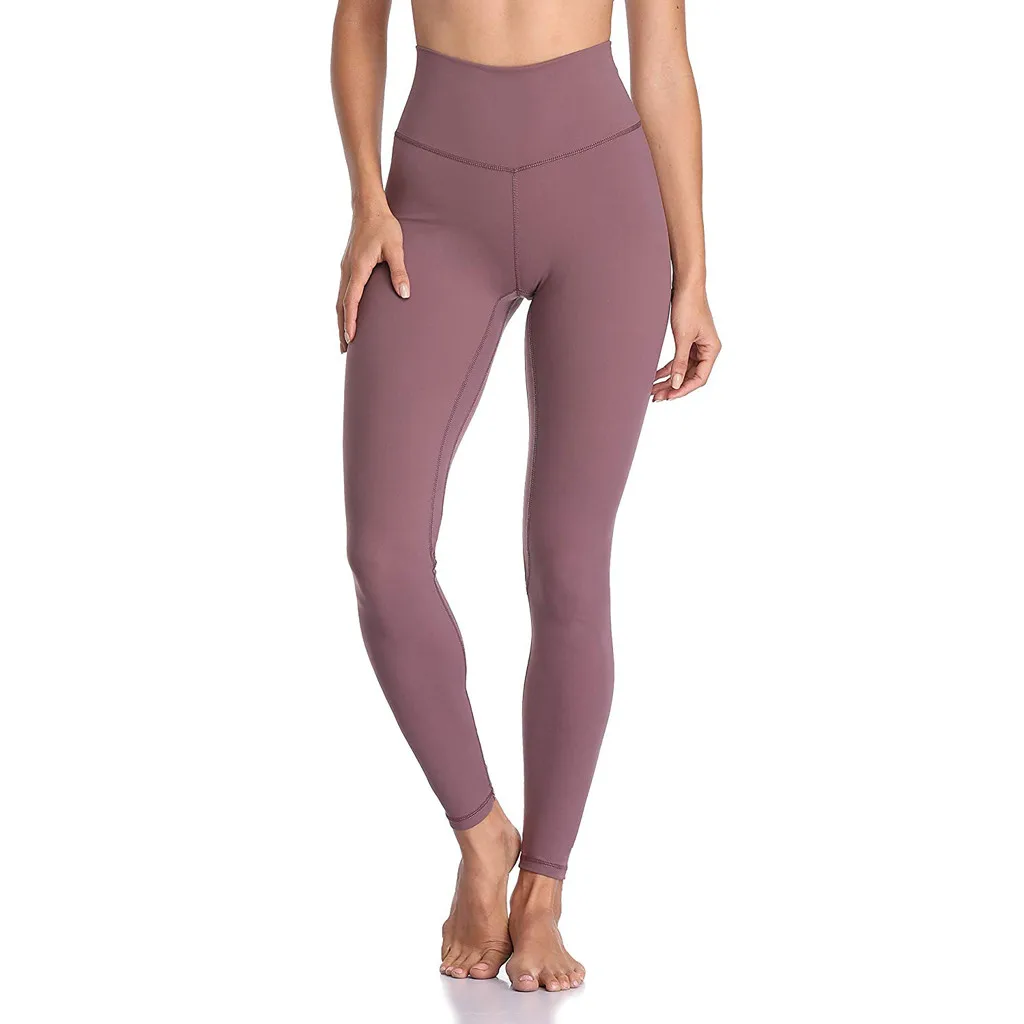 

High Waist Leggings For Women Pure Color Breathable Leggins Fitness Workout Skinny Push Up Stretched Pencil Pants Modis Legins