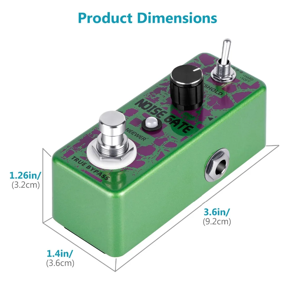 Neewer Noise Killer Guitar Noise Gate Педаль эффектов подавителя с 2 рабочими моделями для игры на гитаре и ее исполнения