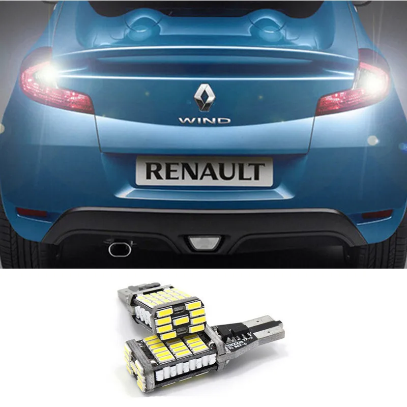 

1pc White Canbus Error Free T15 W16W Car LED Backup Reverse Lights lamps For Renault Fluence Koleos Laguna III Laguna III Tourer