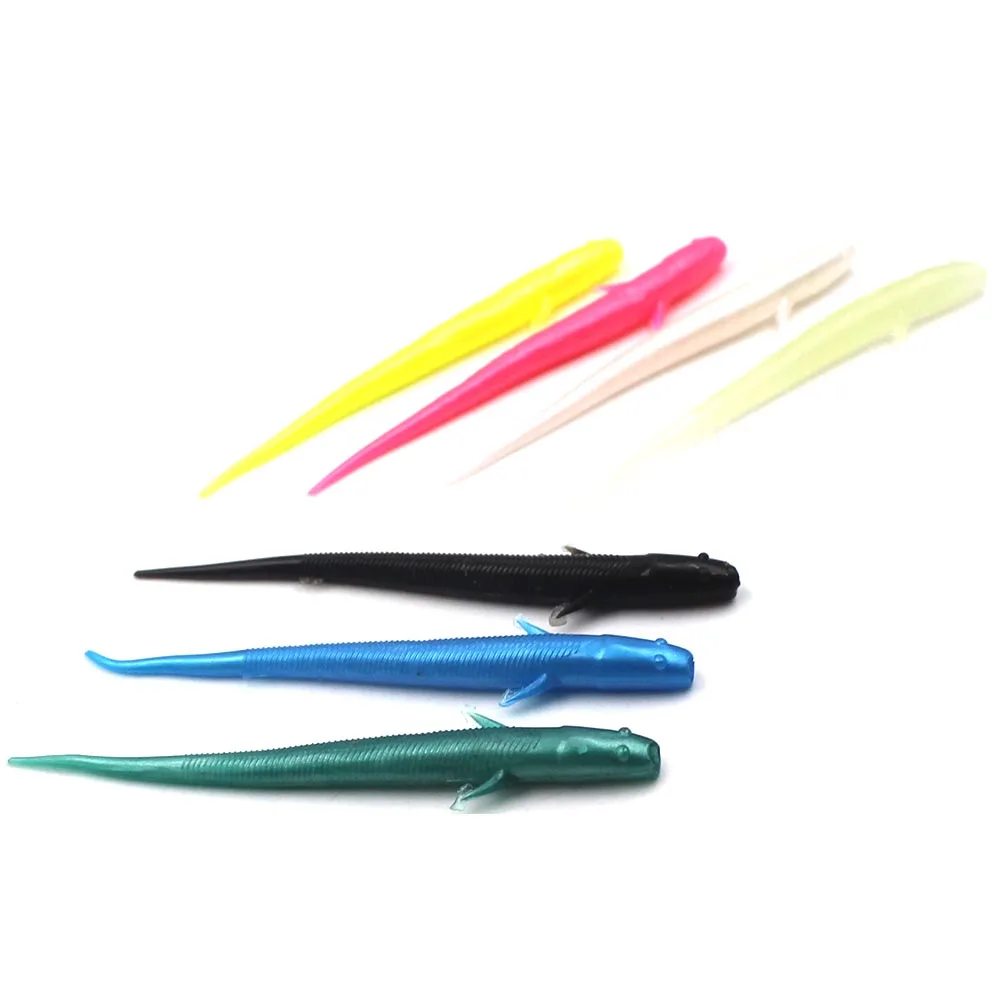 10pcs/lot 7cm/11cm fishing lures Mudfish Jelly Worm Soft Plastic