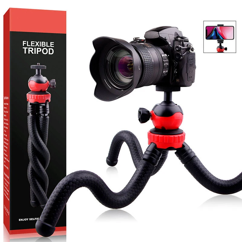 

Mini Flexible Tripod Octopus With Bluethooth Remote For Smartphone Gopro Sport Camera Accessory Mini Tripod For Phone Nike DSLR