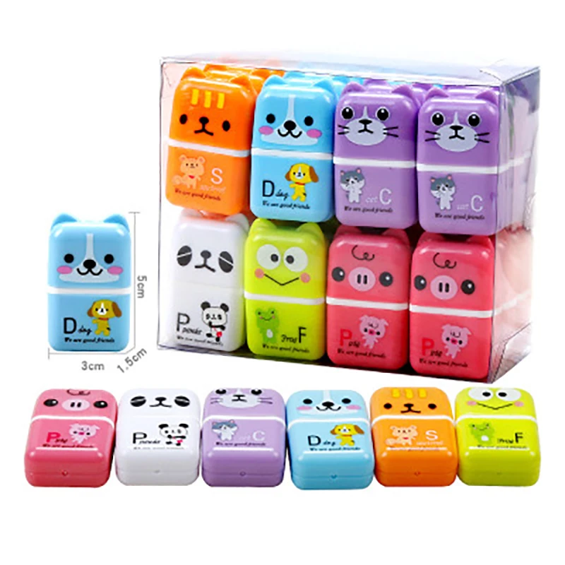 1pc Roller Eraser Cute Cartoon Rubber Kawaii Students Stationery