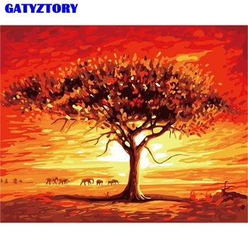 

Frameless Picture Vintage Painting Landscape DIY Painting By Numbers Acrylic Painting Home Wall Art Picture 40x50cm Unique Gift