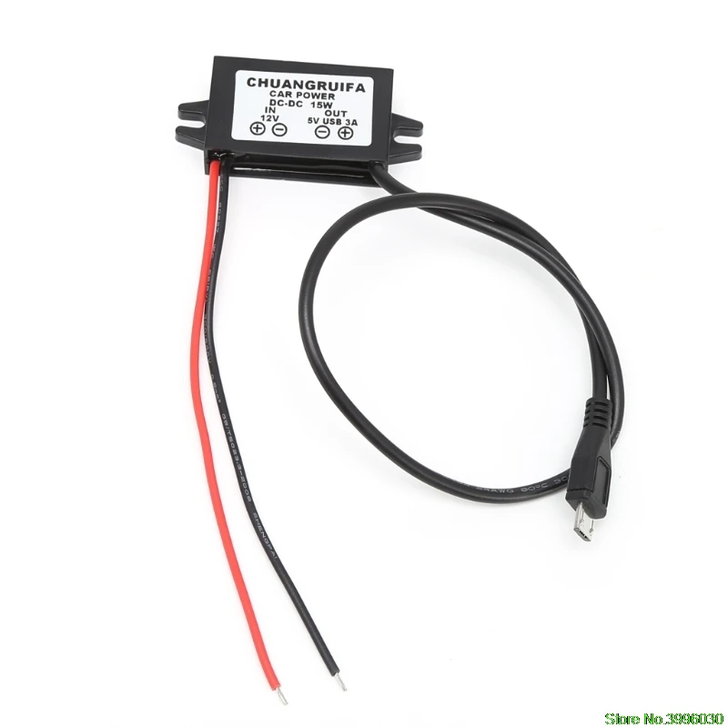 

Car Charge DC Converter Module 12V To 5V Micro USB Output Power Adapter 3A 15W