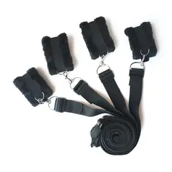 Сексуальные наручники запястья и лодыжки манжеты под кроватью бандажный привязной ремень для БДСМ ременное крепление Секс-игрушки