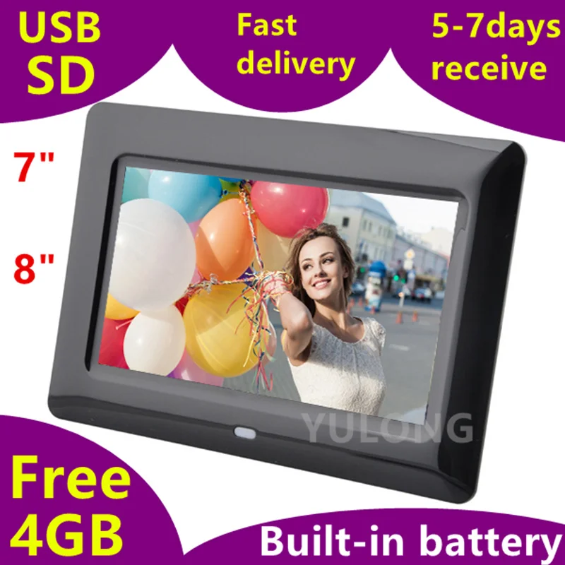 7 дюймовый светодиодный Подсветка HD 800*480 полный Функция цифровая фоторамка