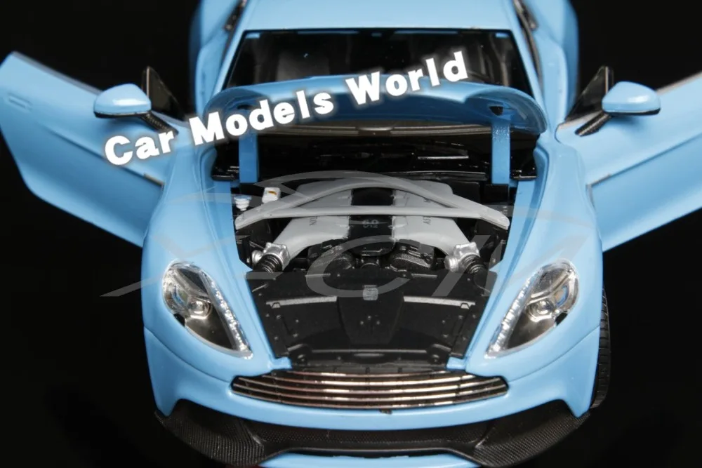 Литая под давлением модель автомобиля Welly FX для Vanquish 1:24 (синий) + маленький