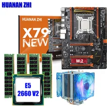 Гарантия качества абсолютно новая игровая материнская плата HUANAN ZHI X79 deluxe с M.2 NVMe CPU Xeon E5 2660 V2 RAM 16G(4*4G) DDR3 RECC