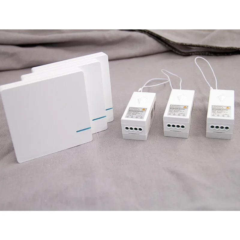 

Waterproof Button Switch Remote Push 3-Gang LED Switch Lamp light Wall Touch Wireless Switches Switch 220v