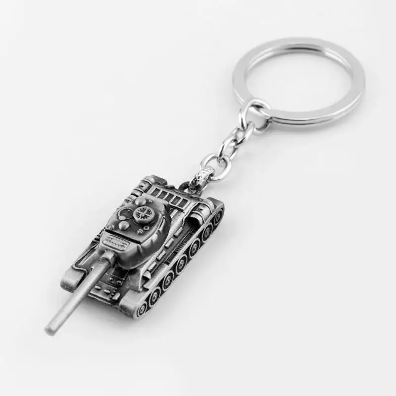 Модный винтажный брелок для ключей с надписью о майках модель танка игрушки