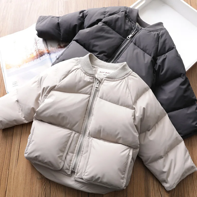 

Hot Coming New Children's Down Jacket Winter New Baby Korean Version White Eider Down Girl 90 Down Warm Short Coat Tide