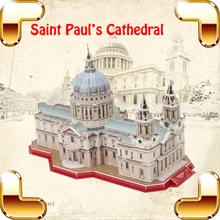 Подарок на год 3D головоломка с собором Святого Павла DIY знаменитая Строительная модель игрушки Образование семья игра ручной работы подарок