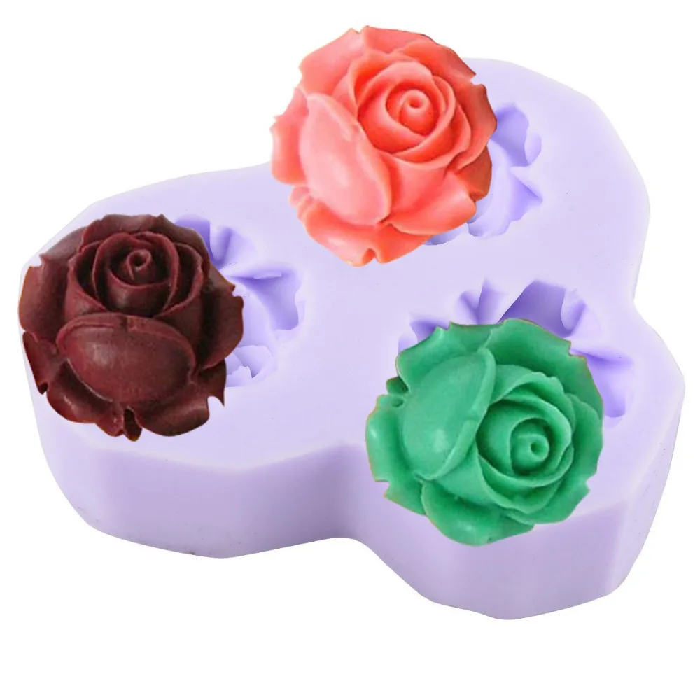 3 In 1 Silicone Icing Mould Moulding Cake Cupcake Toppers Flower