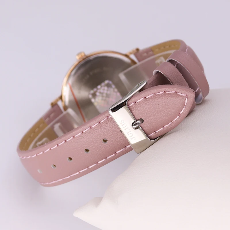 Top Julius Lady Women's Watch Japan Quartz Fine Fashion Hours Clock Dress Bracelet Leather School Girl Birthday Gift No Box 2