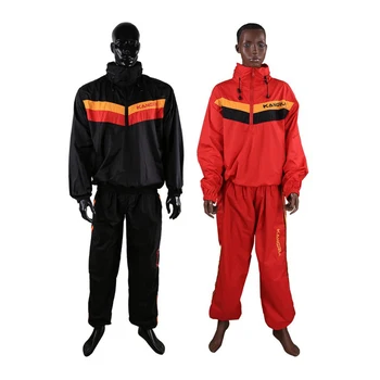 

Red Black Waterproof airproof Sweat coat sauna suit men women running sport fitness uniform lose weight reduce weight clothes