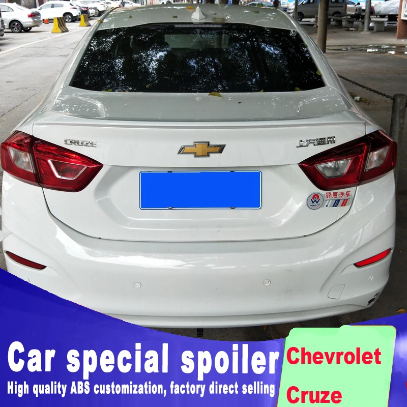 Дизайн Спойлер на задний багажник, крыло для Chevrolet Cruze Высокое качество и твердость ABS материал грунтовкой или черный белый