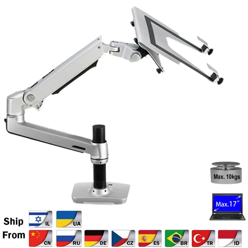 Liga de Alumínio Desktop Montagem Dupla Utilização 17-27 Polegada Monitor Suporte 17 Portátil Titular Braço Mola Mecânica Notebook Xsj8012ct - Imagem 2