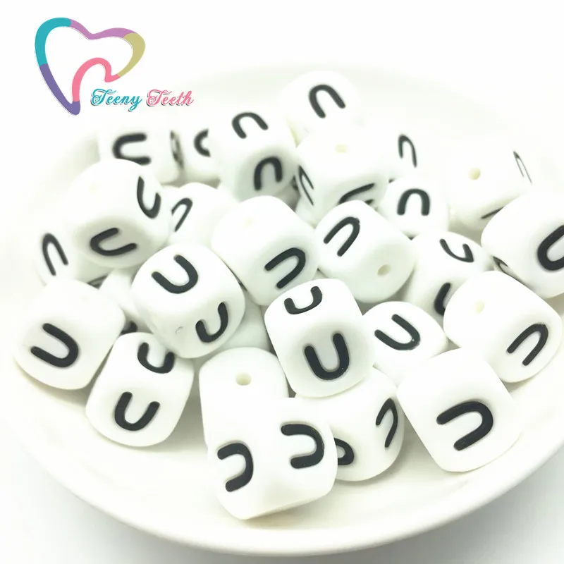 

Teeny Teeth 10 PCS Loose Silicone Alphabet Letter Beads,Dice Alphabet Letter Beads,Alphabet Silicone Beads,Food Grade Silicone