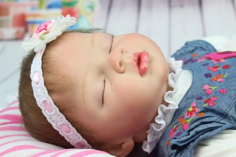 55 см силикона Reborn Baby Doll мягкое тело сна для новорожденных девочек реалистичные куклы Brinquedos Bebe Reborn игрушки для детей