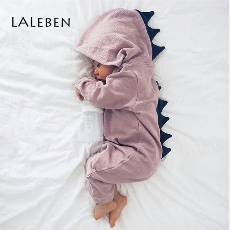 Laleben/весенне осенняя одежда для малышей с капюшоном Детский комбинезон