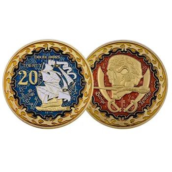 

Creative Souvenir Coin Pirate Ship Augustine Herman In Memory Metal Coin Challenge Coin Home Decoration Accessories