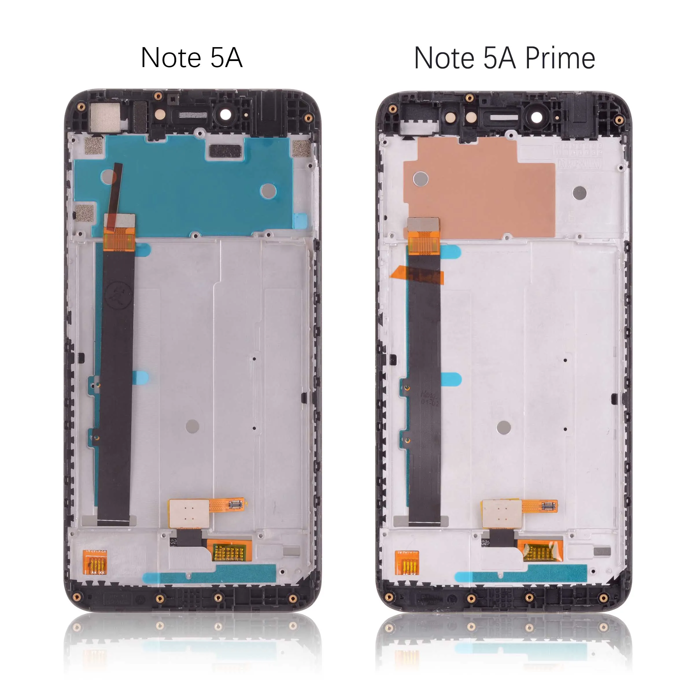 Дисплей для XIAOMI Redmi Note 5A / Prime LCD в сборе с тачскрином на рамке Оригинал черный белый