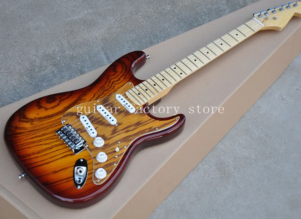 New arrive Str 6 string Stratocaster electric guitar in stock, S-S-S (noise reduction pickups) free shipping