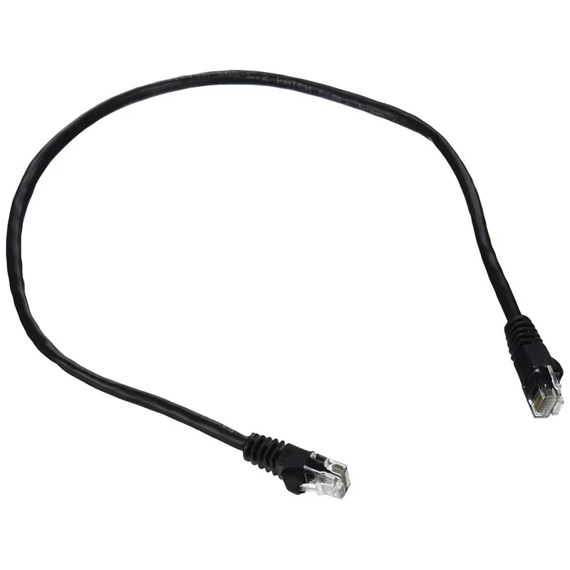 24pcs Black 1feet 30CM Cat5e Ethernet Network Lan Cord 24AWG RJ45 (8P8C) Patch Cables With 50 Micron Gold Plated |