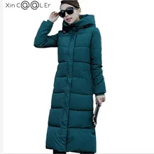 High Quality Autumn Winter Design Women's Cotton Slim Zipper Coat Hooded Jackets Coats Overcoat Plus Size Down Parkas Black Red