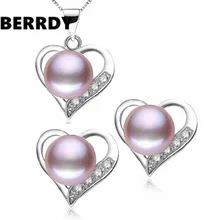 Настоящий речной жемчуг набор ювелирных украшений для невесты Свадебный комплект ювелирных изделий 4 цвета ожерелье серьги набор с культивированным жемчугом