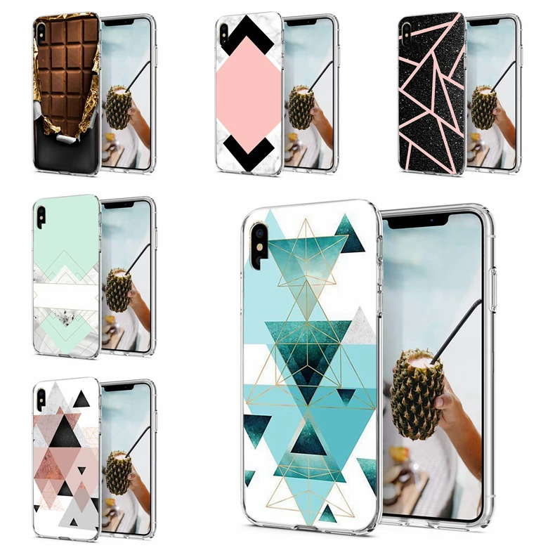 Чехол для Телефона iPhone X XS XR мягкий силиконовый TPU цветочный узор краска iPhone6 6S 6Plus 7