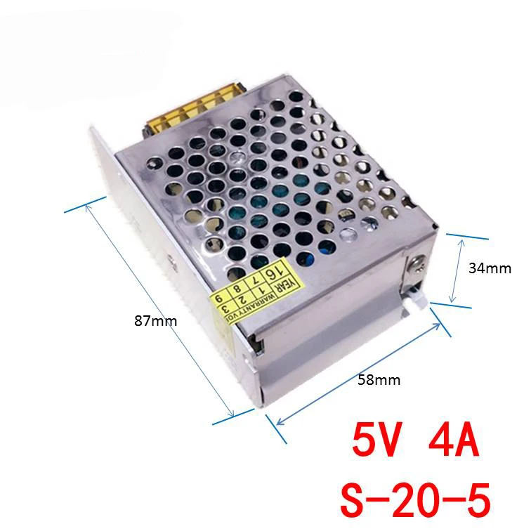 S-20-5 преобразователь одиночный Выход переключение Питание 20W 5V