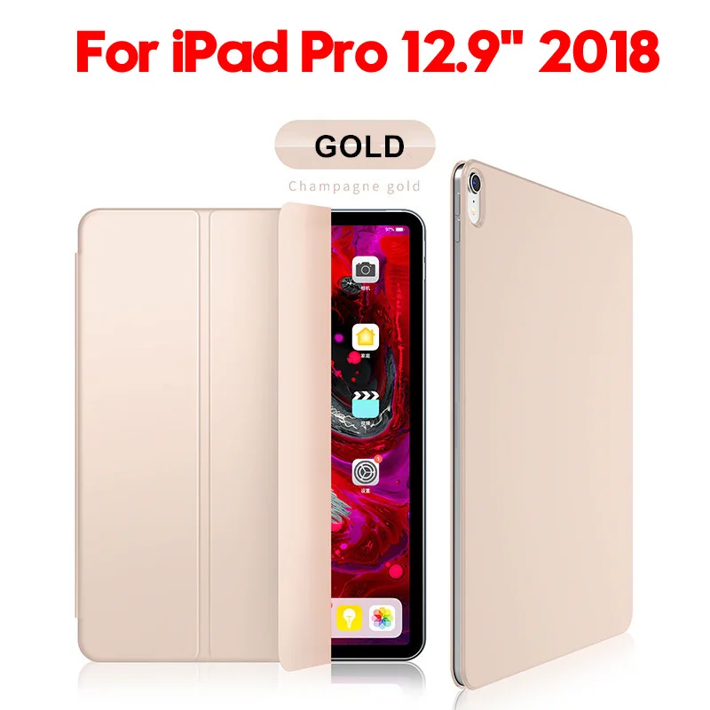 Кожаный чехол для iPad Pro 12,9 11 дюймов роскошный Магнитный Флип смарт-чехол для iPad Pro 12," 11" дюймов противоударный чехол - Цвет: 12.9inch Gold