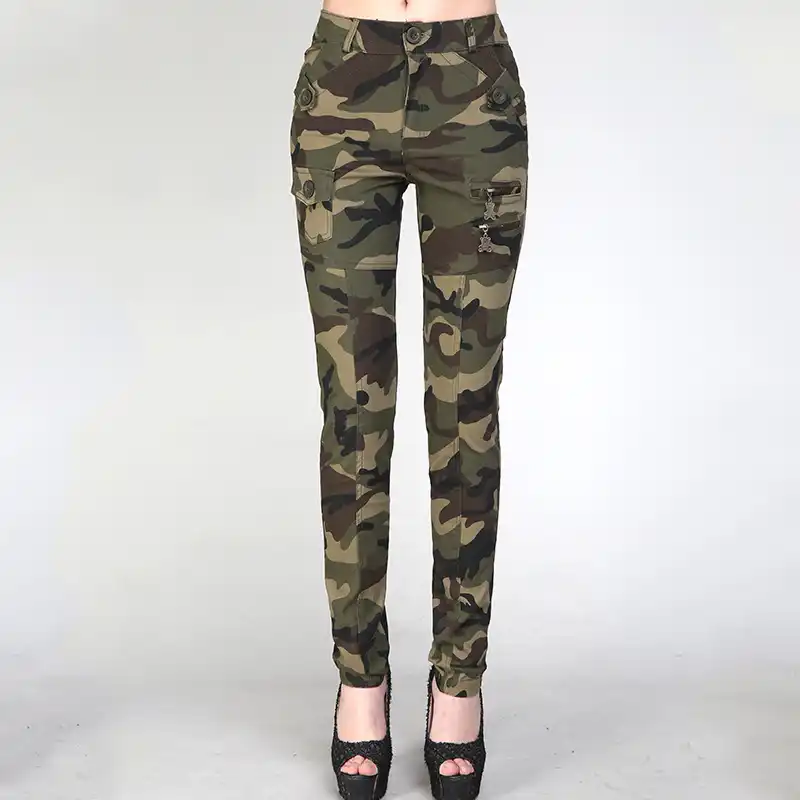 camo pants with zippers